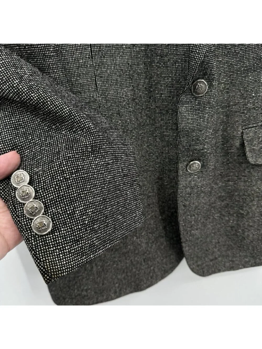 vintage 90s BILL BLASS jacket blazer sport coat 41R tweed business casual retro
